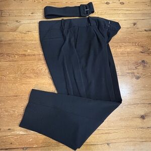 a new day Womens Classic Belted Black Dress Pants